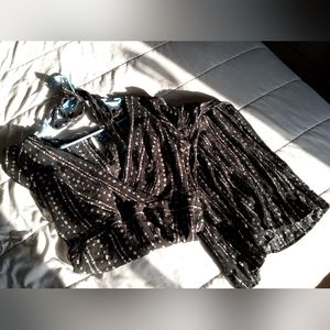 Black and white print jumpsuit